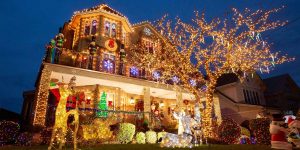 Dyker Heights Christmas Lights village in New York