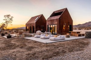 Cabin di design nel cuore del deserto del Joshua Tree National Park in Usa